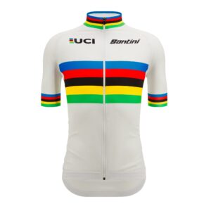 Radtrikot Santini UCI World Champion Collection Rennrad kurzarm weiss