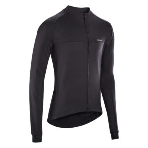 Radtrikot langarm RC100 Herren schwarz