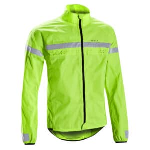 Regenjacke Rennrad langarm RC120 sichtbar EN1150 Herren neongelb