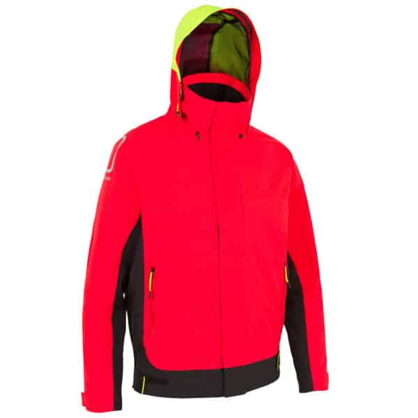 Regenjacke Segeln wasserdicht 500 Herren rot/schwarz