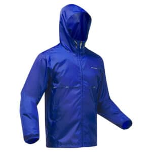 Regenjacke Wandern Raincut mit Reißverschluss Herren blau