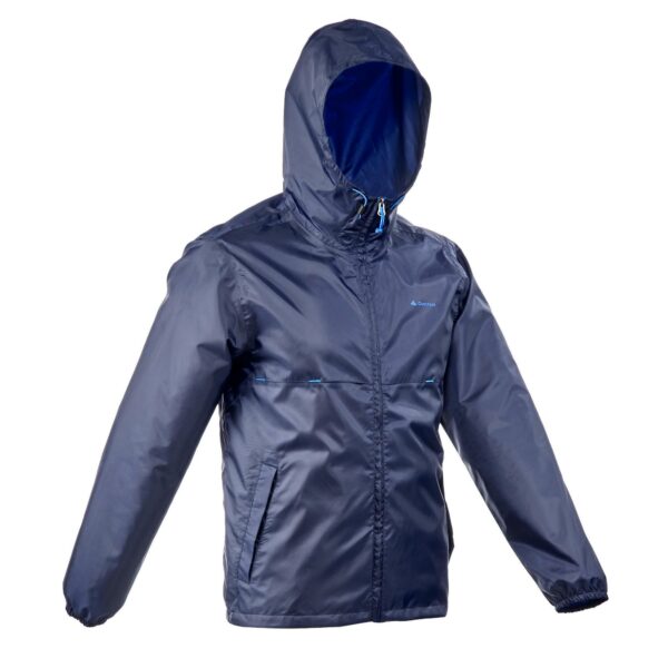 Regenjacke Wandern Raincut mit Reißverschluss Herren marineblau