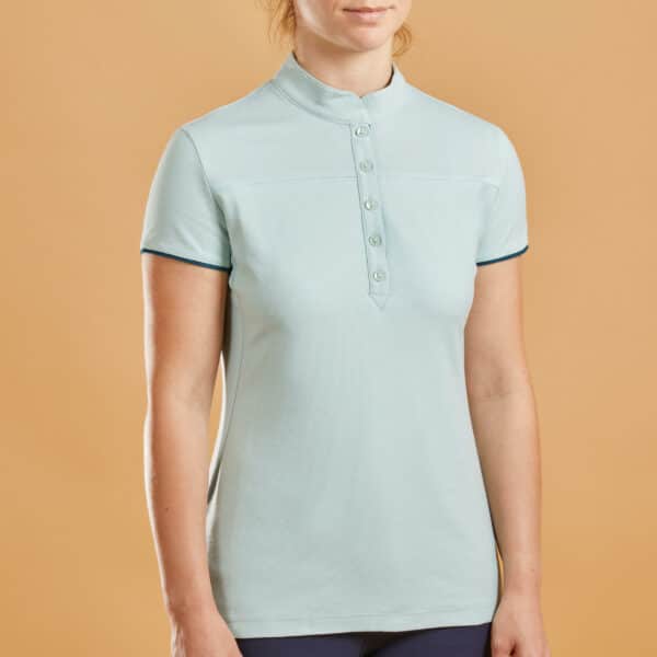 Reit-Poloshirt 500 kurzarm Damen grün