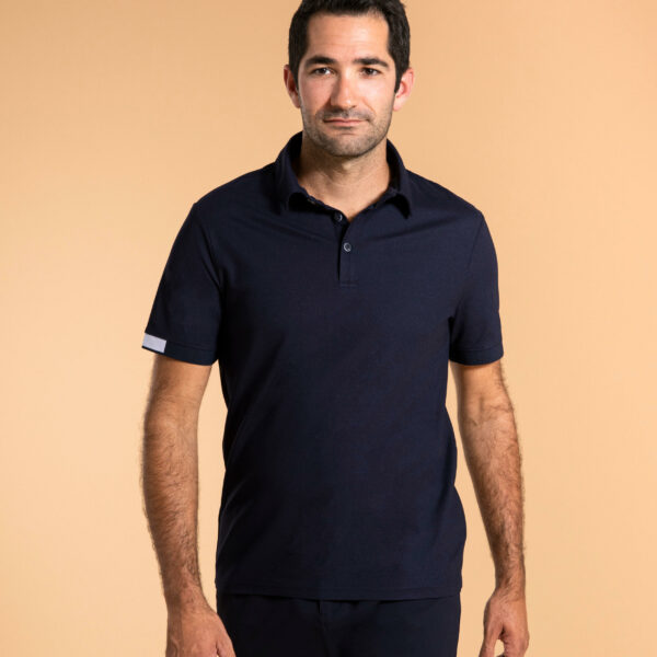 Reit-Poloshirt Herren blau