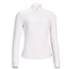 Reit-Poloshirt Langarm 500 Turnier warm Damen weiß