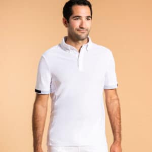 Reit-Poloshirt Turnier Herren weiss