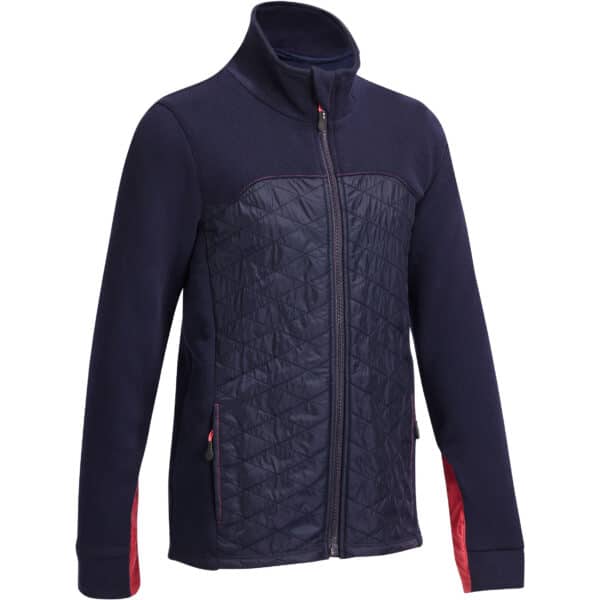 Reit-Sweatjacke 500 Kinder marineblau