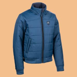 Reitblouson 500 Warm Kinder blau