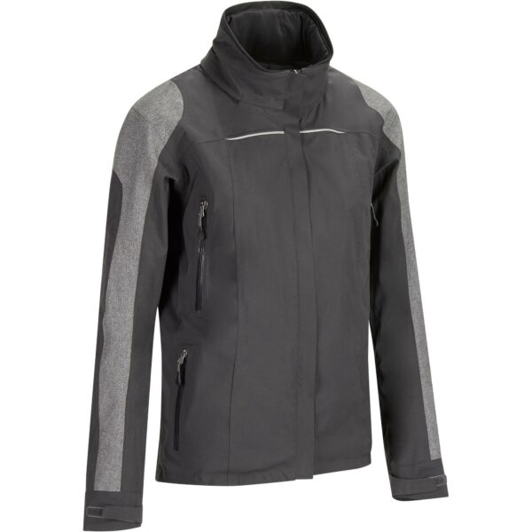 Reitjacke Regenjacke 500 wasserdicht Damen dunkelgrau