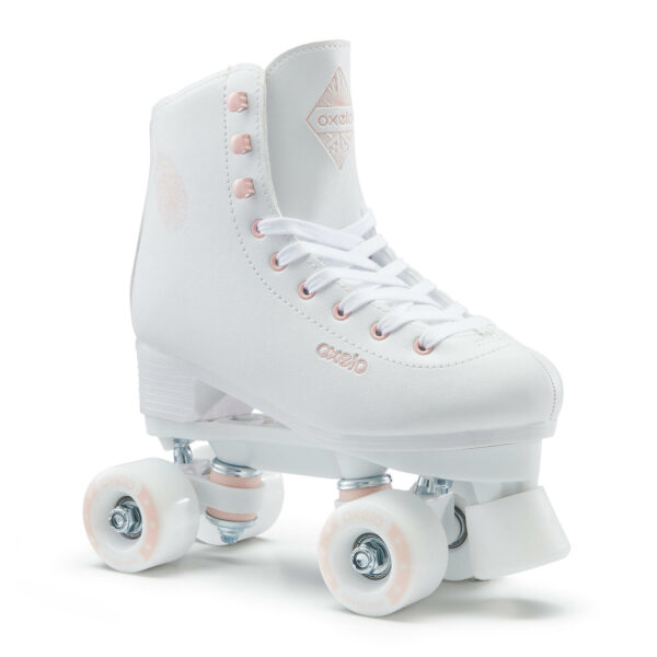Rollschuhe Rollkunstlauf Quad 100 Memphis Erwachsene weiss
