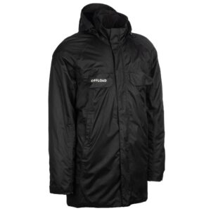 Rugby-Parka Club Coach R500 lang Erwachsene schwarz