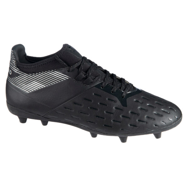 Rugbyschuhe Advance 500 FG gegossene Sohle Kunstrasen Herren schwarz/grau