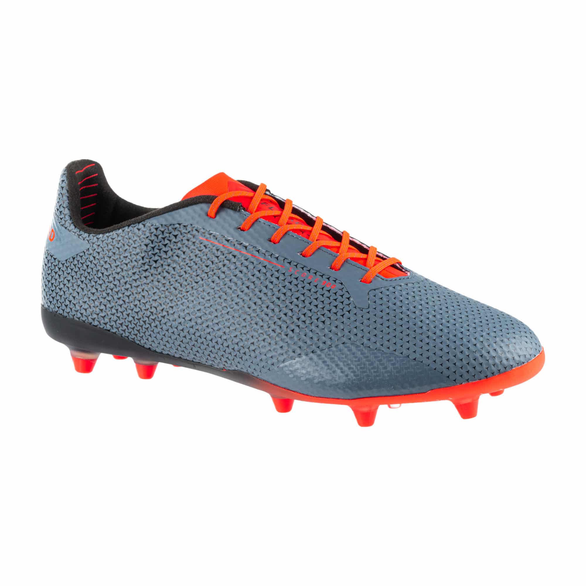 Rugbyschuhe Score 900 FG geformte Stollen trockener Boden Herren grau orange gunstig hier online kaufen