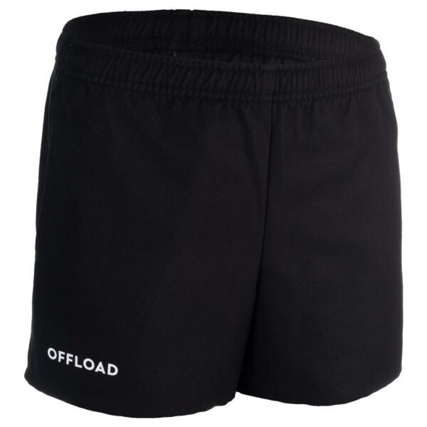 Rugbyshorts Club R100 ohne Tasche Kinder schwarz