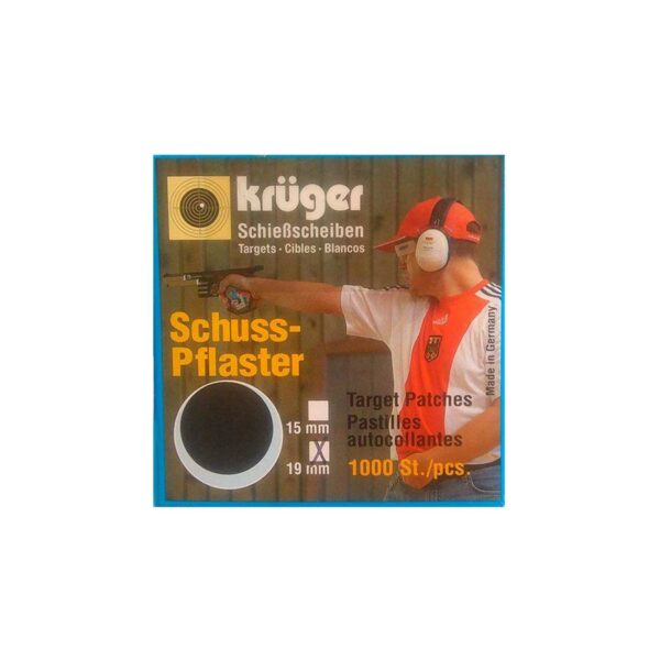 SCHUSSPFLASTER FÜR ZIELSCHEIBEN 19 MM SCHWARZ
