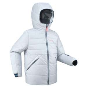 SKIJACKE DAUNENJACKE WARM 150 KINDER GRAU