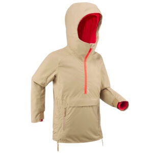 SKIJACKE FREERIDE FR500 KINDER BEIGE