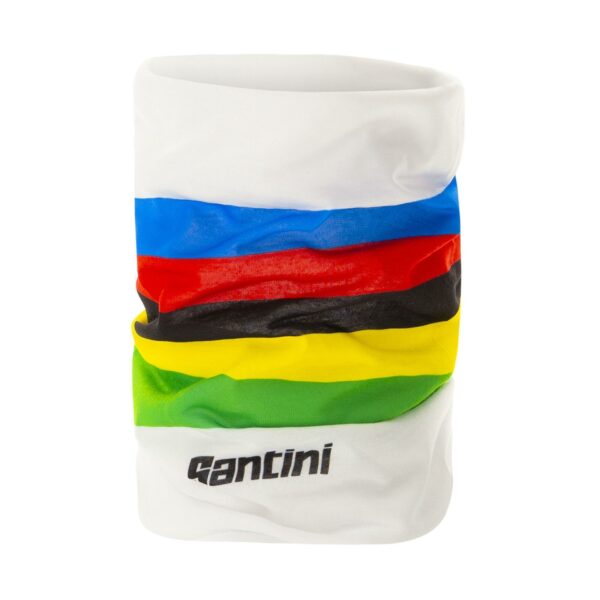 Schlauchtuch Santini UCI Rainbow Collection weiss