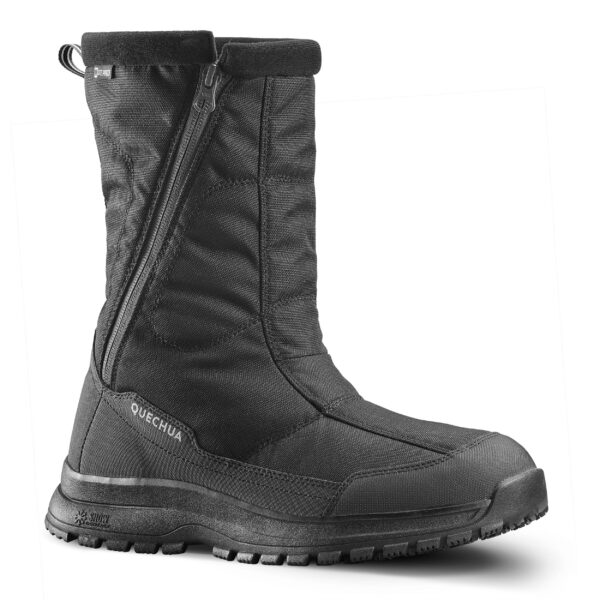 Schneestiefel Winterwandern SH100 X-Warm wasserdicht Reißverschluss Herren schwa