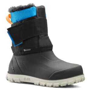 Schneestiefel Winterwandern SH500 X-Warm wasserdicht Kinder Gr. 24–38 schwarz