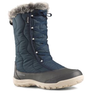 Schneestiefel Winterwandern SH500 X-Warm wasserdicht Schnürsenkel Damen