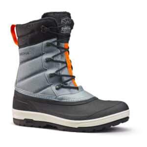 Schneestiefel Winterwandern SH500 X-Warm wasserdicht Schnürung Herren grau