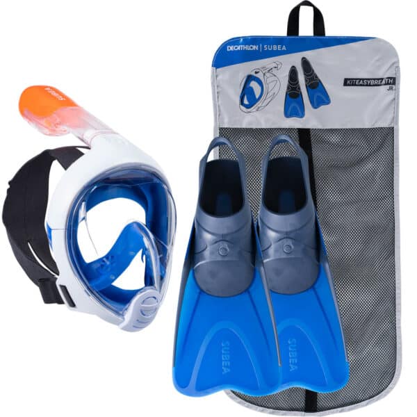 Schnorchel-Set Easybreath Kinder blau