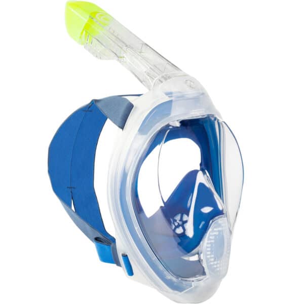 Schnorchelmaske Easybreath Damen/Herren mit Akustikventil 540 blau