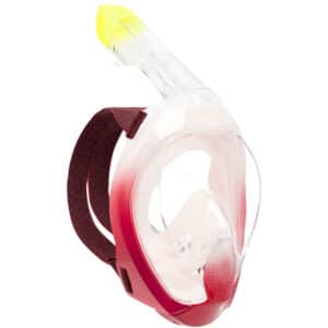 Schnorchelmaske Easybreath Damen/Herren mit Akustikventil 540 rot/christal