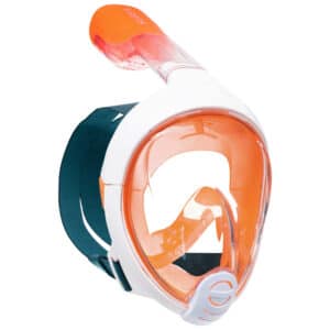 Schnorchelmaske Easybreath Kinder 6–10 Jahre orange/petrol