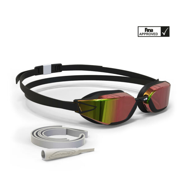 Schwimmbrille 900 B-Fast verspiegelt schwarz/rot