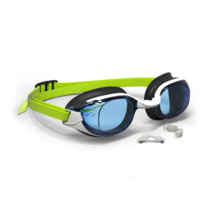 Schwimmbrille BFit getönt blau/schwarz/gelb