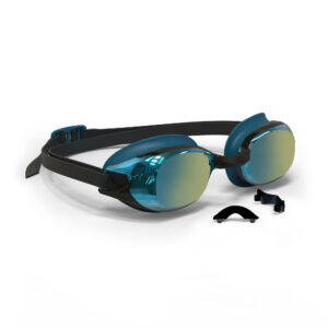 Schwimmbrille BFit verspiegelt preussischblau/schwarz