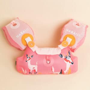 Schwimmflügel-Gurt Tiswim wandelbar Gazelle 15–30 kg Kinder rosa