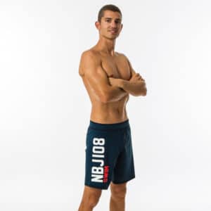 Schwimmshorts 100 Lang Nbji Herren schwarz/rot