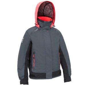 Segeljacke Blouson Race 500 Damen grau/rosa