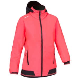 Segeljacke Blouson Sailing 100 wasserdicht winddicht Damen neonrosa