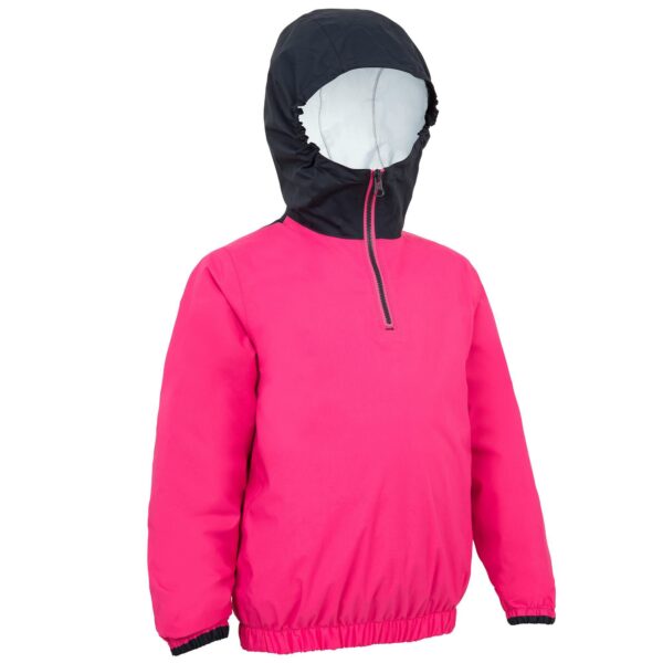 Segeljacke Dinghy 100 winddicht Kinder blau/rosa