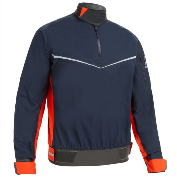 Segeljacke Dinghy 500 winddicht Herren dunkelblau/orange