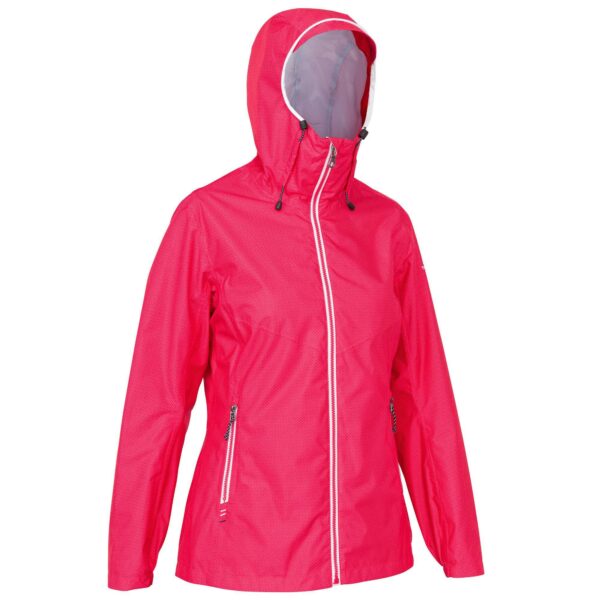 Segeljacke Sailing 100 All over wasserdicht Damen rosa