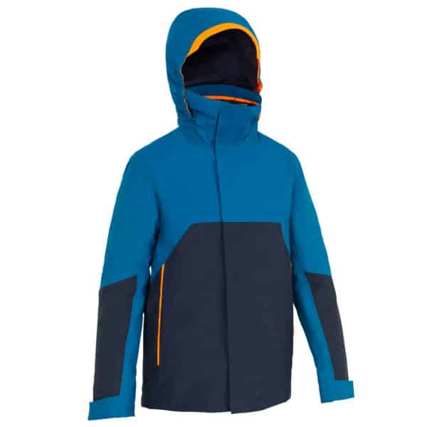 Segeljacke Sailing 300 wasserdicht winddicht Kinder petrol/dunkelblau