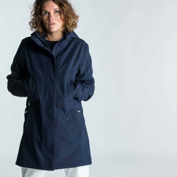 Segeljacke Wachsjacke Sailing 300 wasserdicht Damen marineblau