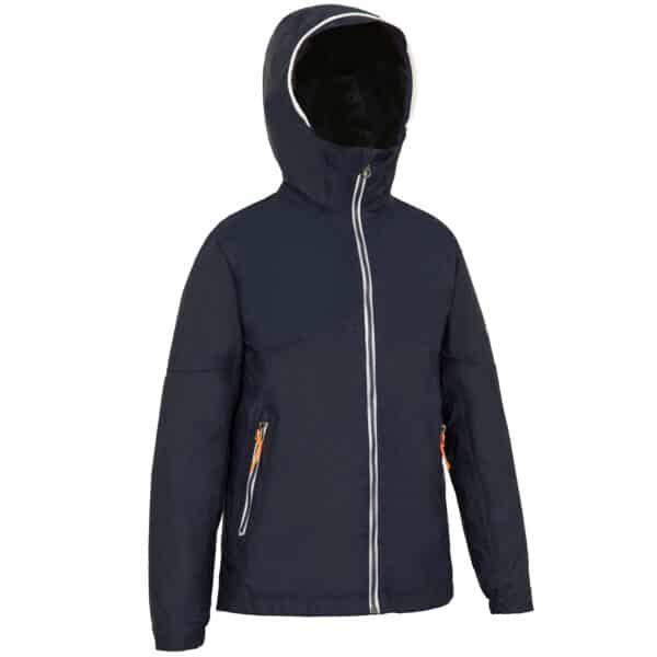 Segeljacke wasserdicht Regenjacke Sailing 100 Kinder marineblau