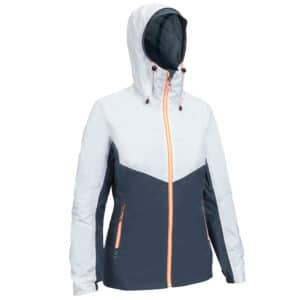 Segeljacke wasserdicht Sailing 100 Damen grau/weiss