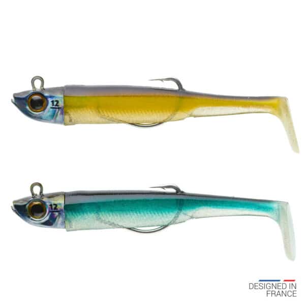 Set Gummiköder Ancho 90 Texas Shad 12 g ayu/blau