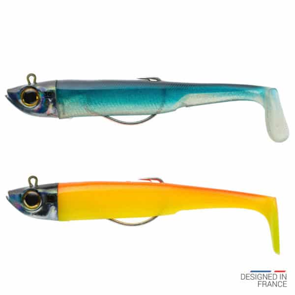 Set Gummiköder Tex Shad Ancho 120 30 g blau/orange