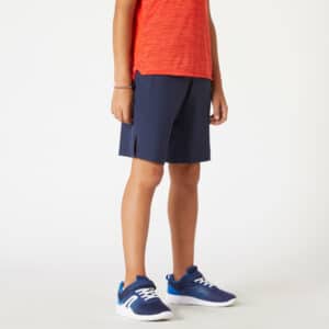 Shorts Synthetik atmungsaktiv W500 Kinder marineblau