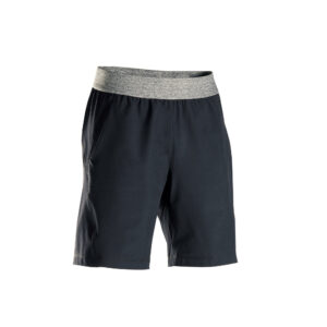 Shorts dynamisches Yoga Herren aus Stoff schwarz