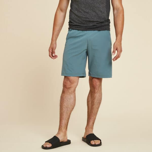 Shorts dynamisches Yoga Herren khaki