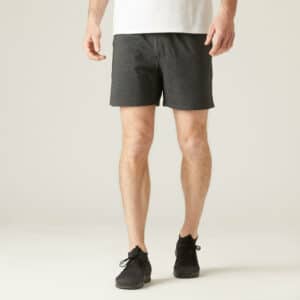 Shorts kurz Fitness Baumwolle Herren dunkelgrau